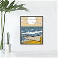Picture of Summer Vacation Poster _GroupedProduct_Rectangle_Portrait_Canvas_Framed_