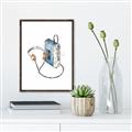 Picture of Retro Walkman Poster _GroupedProduct_Rectangle_Portrait_Canvas_Framed_