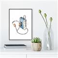 Picture of Retro Walkman Poster _GroupedProduct_Rectangle_Portrait_Canvas_Framed_