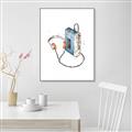 Picture of Retro Walkman Poster _GroupedProduct_Rectangle_Portrait_Canvas_Framed_