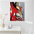Picture of Retro Red guitar Poster _GroupedProduct_Rectangle_Portrait_Unframed_Print_Only_