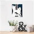 Picture of Retro White guitar Poster _GroupedProduct_Rectangle_Portrait_Unframed_Print_Only_