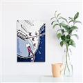 Picture of Retro Blue guitar Poster _GroupedProduct_Rectangle_Portrait_Unframed_Print_Only_
