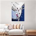 Picture of Retro Blue guitar Poster _GroupedProduct_Rectangle_Portrait_Unframed_Print_Only_