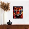 Picture of Tiger With Headphones animal _GroupedProduct_Rectangle_Portrait_Unframed_Print_Only_