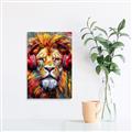 Picture of Lion With Headphones animal _GroupedProduct_Rectangle_Portrait_Unframed_Print_Only_