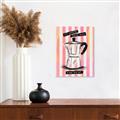 Picture of Mocca Coffee on Stripes - Hug in a Cup _GroupedProduct_Rectangle_Portrait_Unframed_Print_Only_