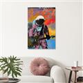 Picture of Retro Spaceman with Guitar Poster _GroupedProduct_Rectangle_Portrait_Unframed_Print_Only_