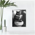 Picture of Plus Size Kitty on the Loo _GroupedProduct_Rectangle_Portrait_Unframed_Print_Only_