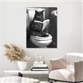 Picture of Plus Size Kitty on the Loo _GroupedProduct_Rectangle_Portrait_Unframed_Print_Only_