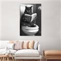 Picture of Plus Size Kitty on the Loo _GroupedProduct_Rectangle_Portrait_Unframed_Print_Only_