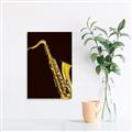 Picture of Golden Saxophone Poster _GroupedProduct_Rectangle_Portrait_Unframed_Print_Only_